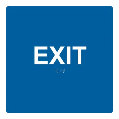 $18 • Buy ADA Compliant EXIT Sign With Braille  ,6 X6  , Raised Letters And VHB Tape