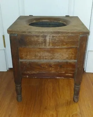 Antique Oak Wood Chamber Pot / Potty Chair Toilet USA • $89