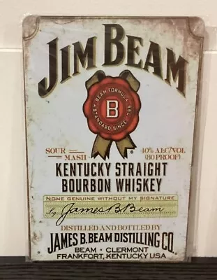 Jim Beam Tin Sign • $9.95