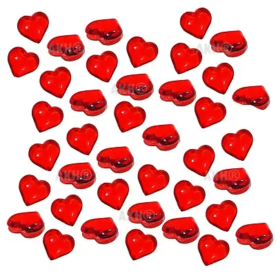 Valentines Day Acrylic Heart Crystals Gems Wedding Table Confetti Decoration 2cm • £3.99