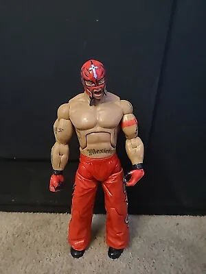 Rey Mysterio WWE Jakks Deluxe Aggression 2005 Figure Red Pants **LOOSE WAIST • $18