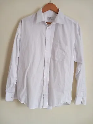 Yves Saint Laurent Pure White Formal Shirt Cotton Blend Size 17. • £14