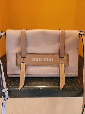 Miu Miu Grace Lux Crossbody Bag Powder Pink + Caramel • $595