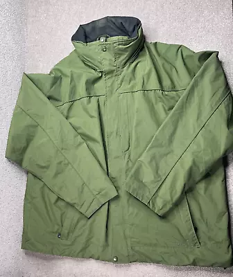 L.L Bean Jacket Extra Extra Large Mens Green XXL Windbreaker Hooded • $27.19