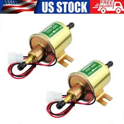 $10.98 • Buy 12V Electric Fuel Pump HEP-02A Universal Inline Low Pressure Gas Diesel