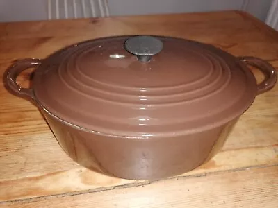 £38 • Buy Le Creuset Size C Brown Casserole Dish With Lid Cast Iron 