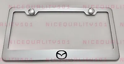 Mazda Logo Stainless Steel Finished License Plate Frame Holder Rust Free • $12.99