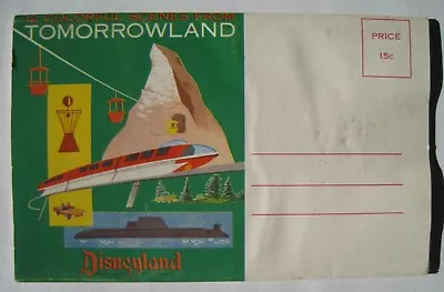 Disneyland Disney Tomorrowland Folder Vintage Postcard Set 12 Foldout Images • $3