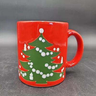 Vintage Waechtersbach Red Christmas Tree Holiday Ceramic Coffee Mug Cup Germany • $11.49