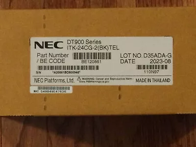 Nec Dt900 Series Itk-24cg-2 (bk) Be120861 Voip Telephone Manufacture New • $132.75