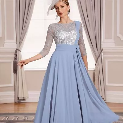 Veni Infantino Blue 992060B Chiffon Dress Mother Bride Wedding Occasion Guest • £269.99