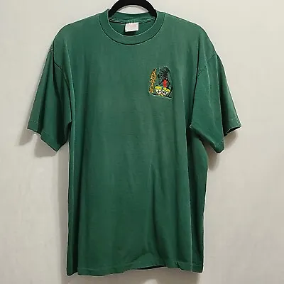 Vintage Jamaica Embroidered Single Stitch T-Shirt Size XL Green VTG 80s 90s • $25