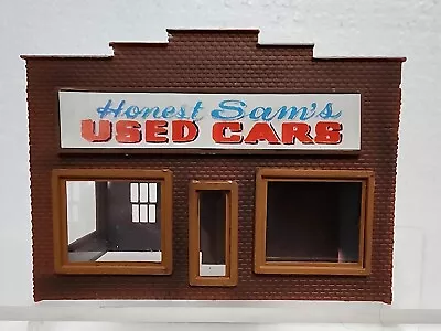 Honest Sam's Used Car Office - HO Scale Building Built - 3.25  X 1.75  • $10.50