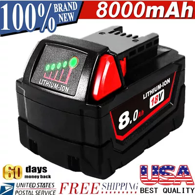 For Milwaukee 48-11-1812 M18 FUEL 18V XC 8.0Ah Lithium-Ion High Output Battery • $26.89