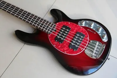 New 5 String Musicman StingRay Ray5 Ernie Ball Electric Bass In Red BURST 120315 • $316