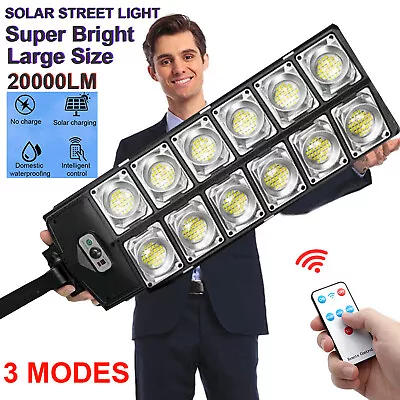 Solar Street Light Outdoor Motion Sensor Lamp Commercial Dusk To Dawn Road Lamp • $29.65