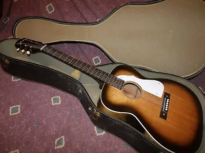 $450 • Buy Vintage 1964 Silvertone H-621 Harmony OM Acoustic Guitar W/case - Solid Woods