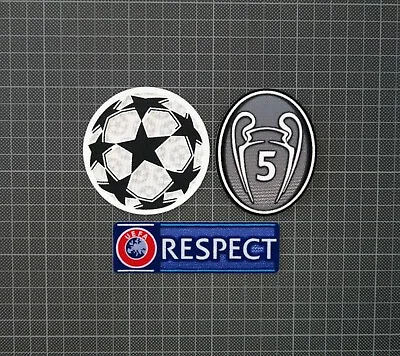 UEFA Champions League Starball 5 Times Winners & RESPECT Sleeve Patches/Badges • $11.34