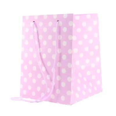 Lilac Polka Dot Hand Tie Bag • £6.60