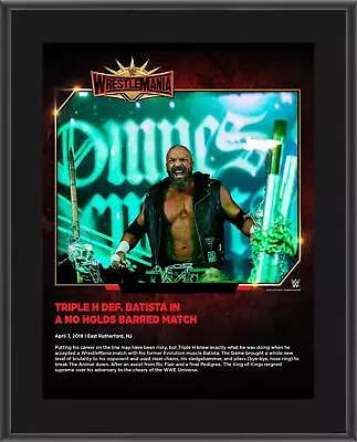 Triple H WWE 10.5  X 13  WrestleMania 35 Sublimated Plaque • $29.99