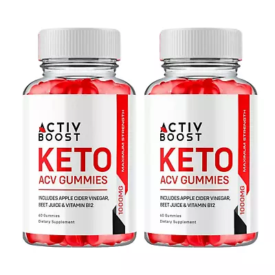 2-Pack Activ Boost Keto ACV Gummies ActivBoost Gummies Weight Loss -120 Gummies • $28.95