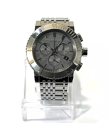 Burberry BU2305 Trench 42mm Chronograph Dark Grey Swiss Quartz Mens Watch • $179