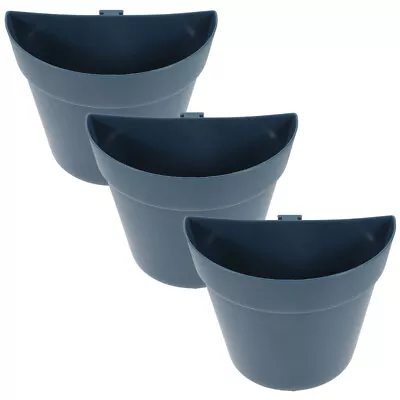  3 Pcs Fence Plant Pots Ceramic Wall Planters Outdoor Wall-mounted • £14.88
