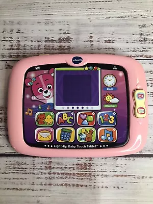 Vtech Light-Up Baby Touch Tablet Educational Play Toy Pink Tested Works • $15.99