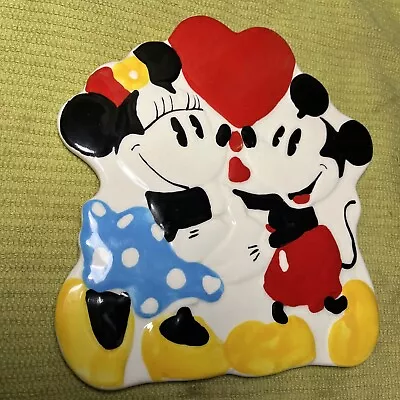 Vintage Disney Treasure Crafts Mickey & Minnie Ceramic Trivet Kitchen Decor • $29.99