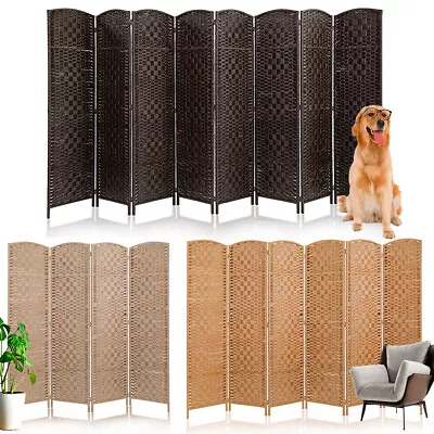 3/4/6/8 Panel Folding Room Divider Privacy Screen Panels Freestanding Extra Wide • $67.99