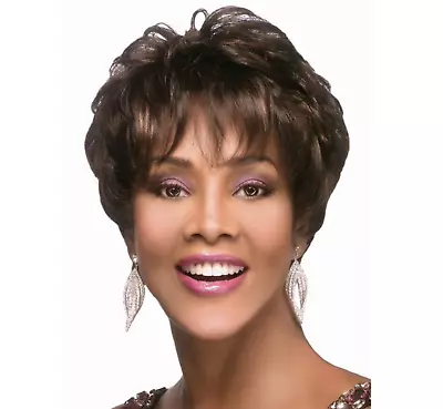 SALE Vivica Fox Light Weight Handmade Short Straight Soft Curl Style Morina Wig • $39.99