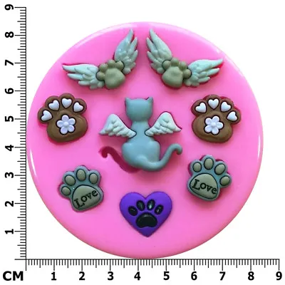 £7.50 • Buy Angel Cat Kitten In Heaven Silicone Mould By Fairie Blessings