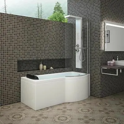 Platinum Spas 1700 X 850 P-Shaped Milan Whirlpool Bath RL-655/54 Right Hand • £999