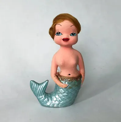 VTG Mermaid Nude Figurine Hula Hawaiian Girl Terra Cotta Porcelain Bisque Vtg • $75