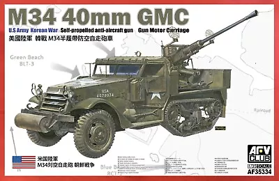 AFV Club AF35334 1/35 U.S. M34 40mm GMC SP Gun Halftrack - USA Shipping • $108