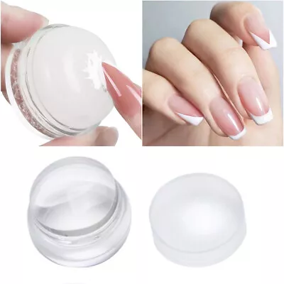 Clear Jelly Silicone Nail Art Stamping Deco Plate Stamper Scraper Manicure Tool✔ • $3.03