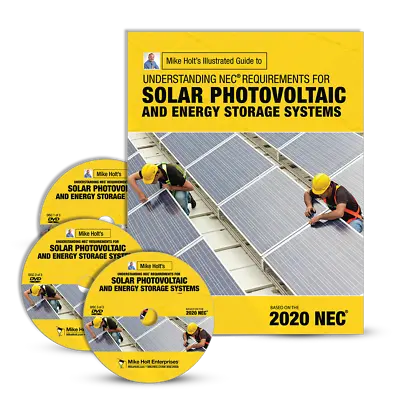 Mike Holt`s Solar Photovoltaic NEC Textbook & DVDs 2020 NEC • $325