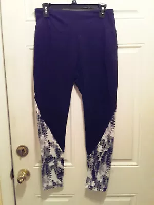 MARIKA Women's Size XL Black/gray/white High Waist Yoga/work Out Pants P1139 • $7