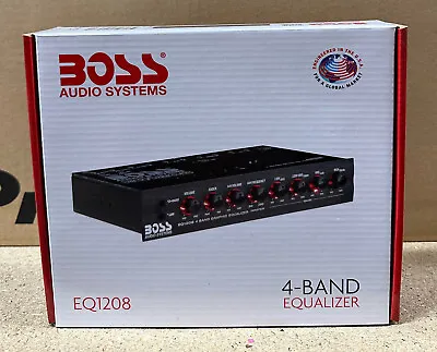 Boss Audio EQ1208 Car 4 Band Pre-amp Stereo 12V Equalizer EQ RCA Preouts NEW • £29.99