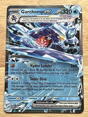 Garchomp Ex - 038/182 - Ultra Rare - Paradox Rift - NM/M Pokemon Card • $4.95