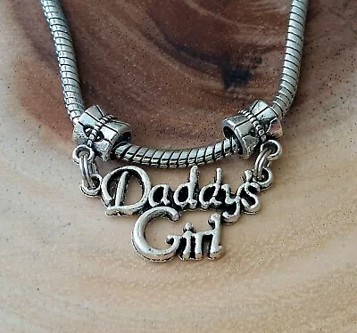 Daddy's Little Girl Charm Pendant For European Bracelet / Necklace • $12.98