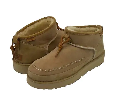 Ugg Ultra Mini Crafted Regenerate All Gender Boots Suede Sand Us Men 7 /women 8 • $170