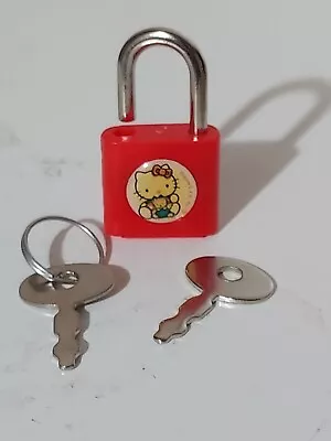 Vintage Hello Kitty 1992 Sanrio Red Mini Padlock With Key- Works • $22.99