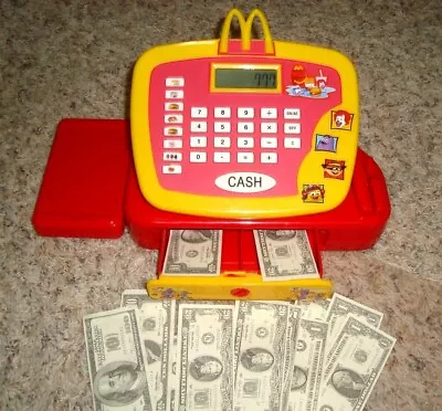 2004 McDonalds Talking Cash Register Electronic  Play MONEY Tested Working  • $49.97