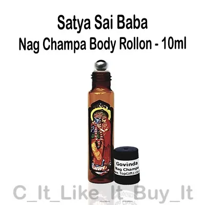 Nag Champa Roll On Satya Sai Baba Indian Traditional Natural Essential Sexy 10ml • £6.98