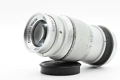 Leica 9cm (90mm) F4 Elmar M39 LTM Lens Chrome/Leather *Read #756 • $92.40