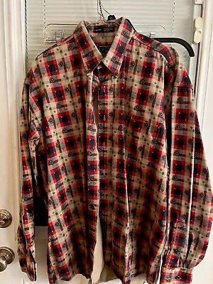 $25 • Buy The Original BD Baggies Mens Long Sleeved Button-up Shirt, Size L. EUC Red Plaid