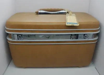 Vintage Samsonite Silhouette Travel Case Luggage Brown With Mirror • $33.33