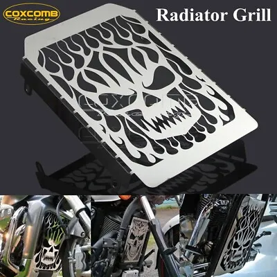 Motocycle Skull Radiator Grilled Guard Cover For Kawasaki Vulcan VN 1500 Classic • $35.99