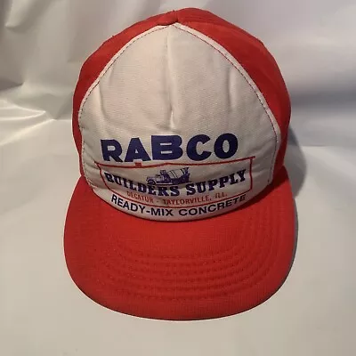 Vintage Trucker Hat Rabco Builders Supply Decatur Illinois Concrete  • $13.78